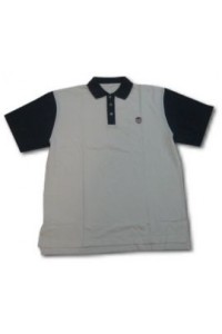 P095 淨色polo衫訂造  撞色胸筒 polo衫來版訂做  polo衫批發商    白色  撞色白色領、袖